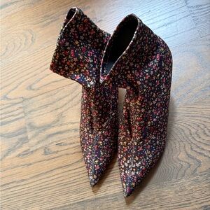 Zara Floral Women's Ankle Boots size 9, EU 40.